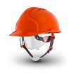 کلاه ایمنی استاندارد هترمن مدل MK7 با عینک محافظ، دارای تهویه و بند قابل تنظیم | ایمنکس