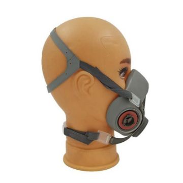 نمای جانبی ماسک نیم صورت تری ام 6200 مناسب فیلتر سری 6000
