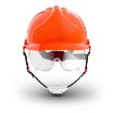 کلاه ایمنی مقاوم با عینک متصل، برند هترمن مدل MK7، دارای بند تنظیم سایز | ایمنکس