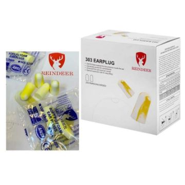 تصویر داخل گوش اسفنجی صداگیر REINDEER 303 EARPLUG با طراحی نرم و راحت | ایمنکس